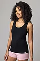 Women's 1 Pack Lazy Panda Bamboo Loungewear Selection Vest Top - Black Vest Top