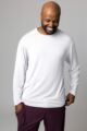 Mens 1 Pack Lazy Panda Bamboo Loungewear Selection Long Sleeved Top - White Long Sleeved Top