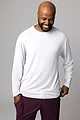 Mens 1 Pack Lazy Panda Bamboo Loungewear Selection Long Sleeved Top - White Long Sleeved Top