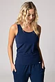 Women's 1 Pack Lazy Panda Bamboo Loungewear Selection Vest Top - Navy Vest Top