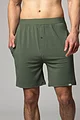 Mens 1 Pack Lazy Panda Bamboo Loungewear Selection Shorts - Olive Green Shorts