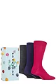 Mens 3 Pair SOCKSHOP Bamboo Bright Gift Boxed Socks - I heard it through the grape vine