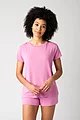 Women's 1 Pack Lazy Panda Bamboo Loungewear Selection T-Shirt - Pink T-Shirt