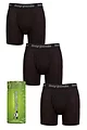 Mens 3 Pack SOCKSHOP Lazy Panda Bamboo Boxer Shorts - Black