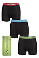 Mens 3 Pack SOCKSHOP Lazy Panda Bamboo Hipster Trunks - Blue / Red / Green