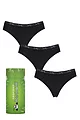 Women's 3 Pair Lazy Panda Bamboo Briefs - Black