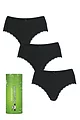Women's 3 Pair SOCKSHOP Lazy Panda Bamboo Low Rise Shorties - Black