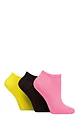 Women's 3 Pair SOCKSHOP Bamboo Trainer Socks with Smooth Toe Seams - Lime Refresher Plain