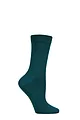 Women's 1 Pair SOCKSHOP Colour Burst Bamboo Socks with Smooth Toe Seams - Evergreen