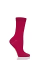 Women's 1 Pair SOCKSHOP Colour Burst Bamboo Socks with Smooth Toe Seams - Raspberry Beret