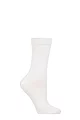 Women's 1 Pair SOCKSHOP Colour Burst Bamboo Socks with Smooth Toe Seams - White Wedding