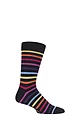 Lazy Panda 1 Pair Striped Colour Burst Bamboo Socks with Smooth Toe Seams - Chasing Rainbows