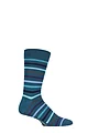 Lazy Panda 1 Pair Striped Colour Burst Bamboo Socks with Smooth Toe Seams - Green Is The Colour