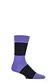 SOCKSHOP 1 Pair Striped Colour Burst Bamboo Socks with Smooth Toe Seams - Purple Haze
