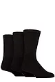 Mens and Women's 3 Pair SOCKSHOP Lazy Panda Full Cushion Crew Bamboo Sports Socks - Black