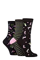 Women's 3 Pair SOCKSHOP Lazy Panda Novelty Bamboo Socks - Cowboy