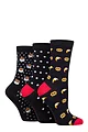 Women's 3 Pair SOCKSHOP Lazy Panda Novelty Bamboo Socks - Bakery