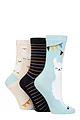 Women's 3 Pair SOCKSHOP Lazy Panda Novelty Bamboo Socks - Llama