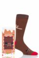 Mens and Women's SOCKSHOP 1 Pair Lazy Panda Bamboo Fun & Novelty Socks - Rudolph