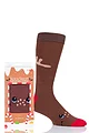 Mens and Women's SOCKSHOP 1 Pair Lazy Panda Bamboo Fun & Novelty Socks - Rudolph