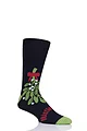 Mens and Women's SOCKSHOP 1 Pair Lazy Panda Bamboo Fun & Novelty Socks - Mistletoes