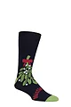 Mens and Women's 1 Pair Lazy Panda Bamboo Fun & Novelty Socks - Mistletoes