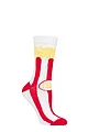 Mens and Women's SOCKSHOP 1 Pair Lazy Panda Bamboo Fun & Novelty Socks - Popcorn