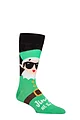 Mens and Women's 1 Pair Lazy Panda Bamboo Fun & Novelty Socks - Jingle All The Way Elf