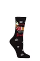 Mens and Women's 1 Pair Lazy Panda Bamboo Fun & Novelty Socks - Dachshund Through the Snow