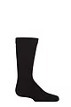 Boys and Girls 1 Pair Lazy Panda Plain and Striped Bamboo Socks with Comfort Cuff and Smooth Toe Seams - Black