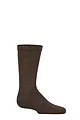 Boys and Girls 1 Pair Lazy Panda Plain and Striped Bamboo Socks with Comfort Cuff and Smooth Toe Seams - Chocolate