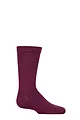 Boys and Girls 1 Pair Lazy Panda Plain and Striped Bamboo Socks with Comfort Cuff and Smooth Toe Seams - Dark Cherry