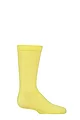 Boys and Girls 1 Pair Lazy Panda Plain and Striped Bamboo Socks with Comfort Cuff and Smooth Toe Seams - Lemon