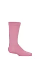 Boys and Girls 1 Pair Lazy Panda Plain and Striped Bamboo Socks with Comfort Cuff and Smooth Toe Seams - Pink