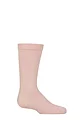 Boys and Girls 1 Pair Lazy Panda Plain and Striped Bamboo Socks with Comfort Cuff and Smooth Toe Seams - Pale Pink