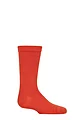 Boys and Girls 1 Pair Lazy Panda Plain and Striped Bamboo Socks with Comfort Cuff and Smooth Toe Seams - Rust