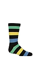 Boys and Girls 1 Pair SOCKSHOP Plain and Striped Bamboo Socks with Comfort Cuff and Smooth Toe Seams - Black / Blue / Green