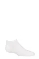 Boys and Girls 1 Pair SOCKSHOP Plain Bamboo Trainer Socks with Smooth Toe Seams - White