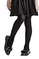 Girls 1 Pair Lazy Panda Plain Bamboo Tights with Smooth Toe Seams - Black