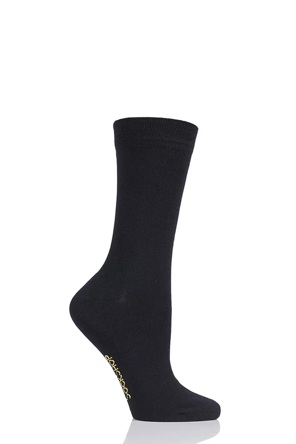Ladies 1 Pair SockShop Colour Burst Bamboo Socks with Smooth Toe Seams