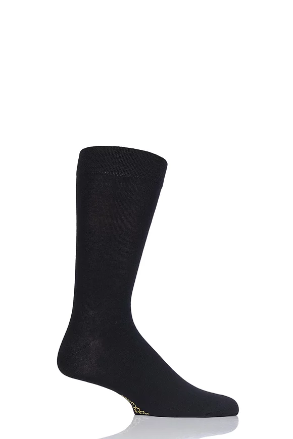 Mens 1 Pair SockShop Colour Burst Bamboo Socks with Smooth Toe Seams